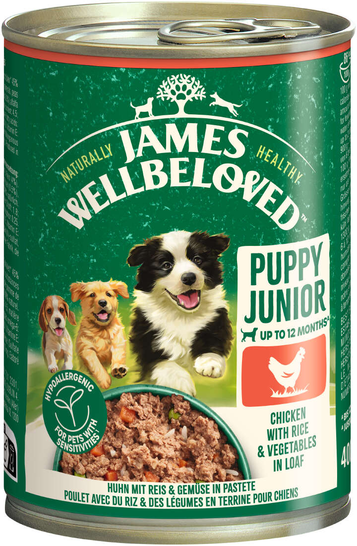 JAMES WELLBELOVED Hunde-Nassfutter Junior Huhn Pastete